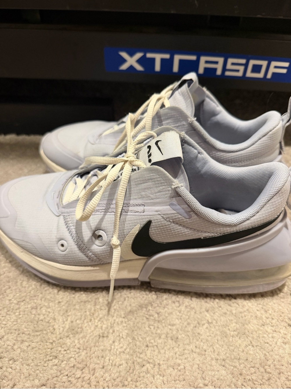 Nike Women’s Light Gray Sneakers with Black Swoosh